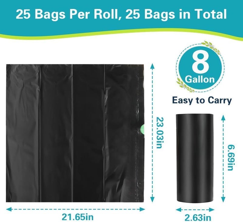 NMLLIFE Portable Toilet Bags, Camping Toilet Bags, Biodegradable Toilet Bags with Drawstring & Lemon Scent, Compostable Bags for 5-8 Gallon Bucket Toilet Seat for Outdoor Camping Car Travel (25 pack) - Image 2